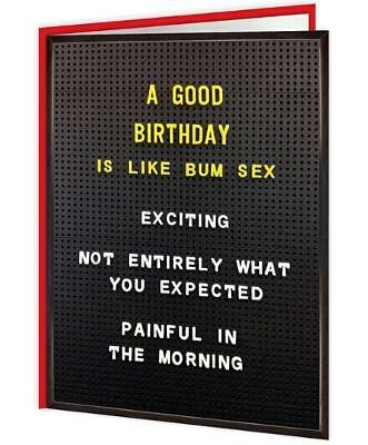 Board Silly - A Good Birthday Is Like Bum Sex - new