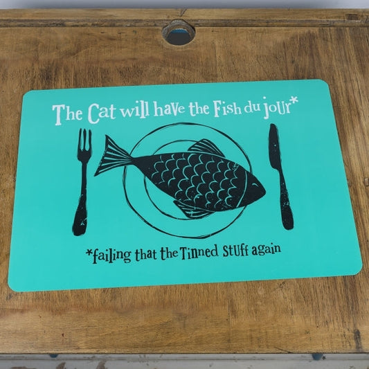 The Cat Will Have Fish - Place Mat - new