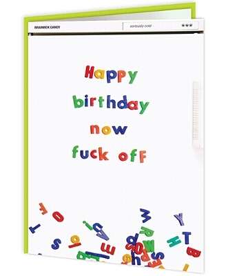 Cheeky Titles - Happy Birthday Now Fuck Off - new