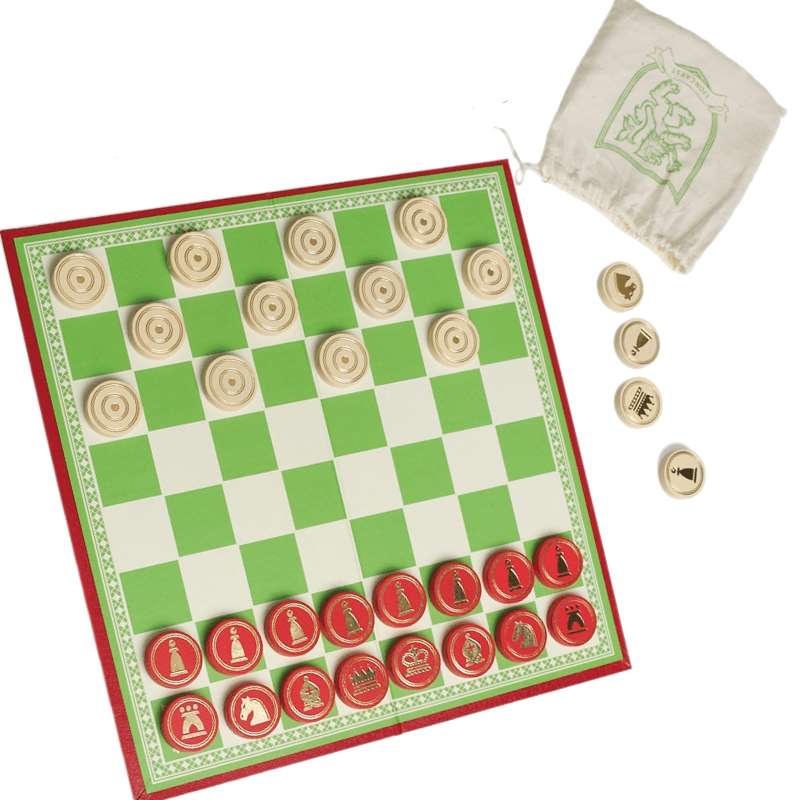 Chess and Draughts Board Game - new