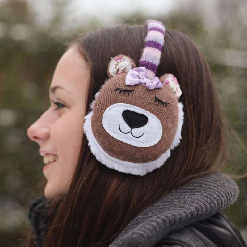 Cozy Ear Muffs - Bear - new