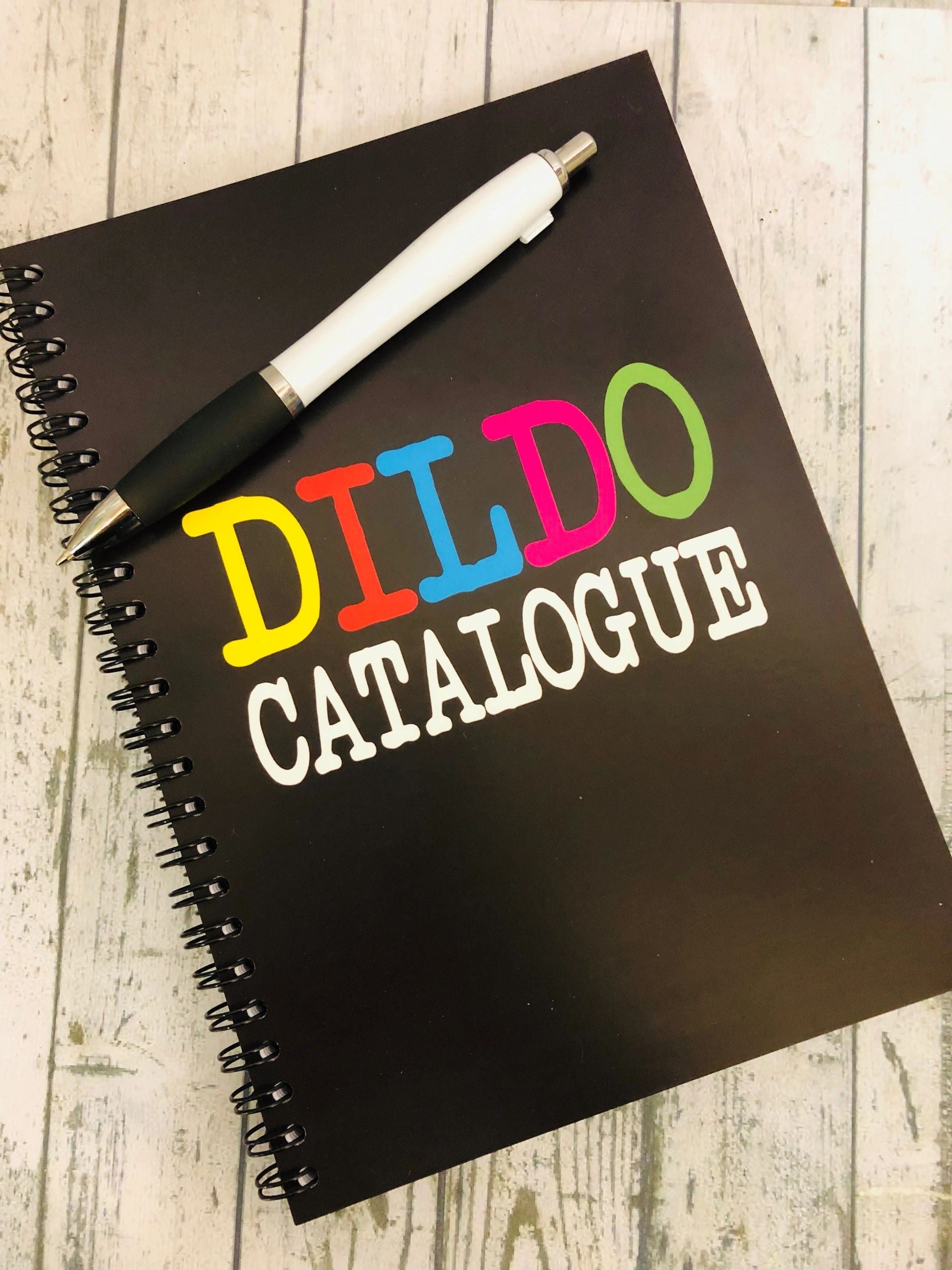 Dildo Catalogue Notebook and Pen - new