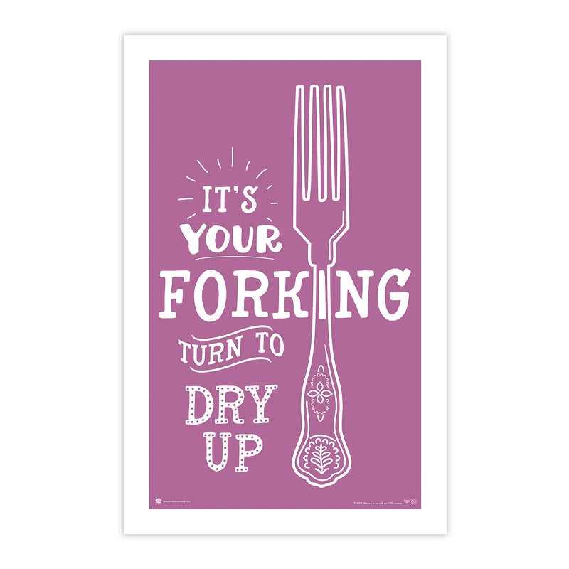 Forking Turn Tea Towel - new