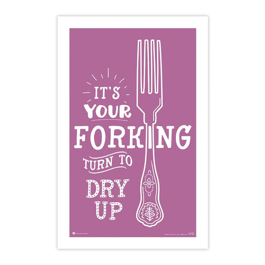 Forking Turn Tea Towel - new