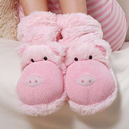 Fun For Feet Slippers (Pig) - new