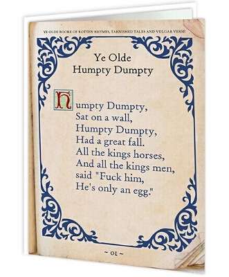 Naughty Nursery Rhymes - Humpty Dumpty - new