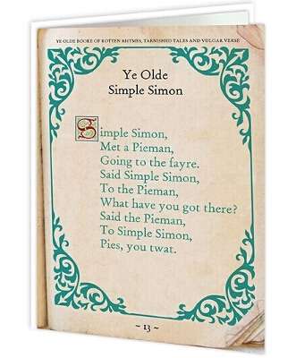 Naughty Nursery Rhymes - Simple Simon - new