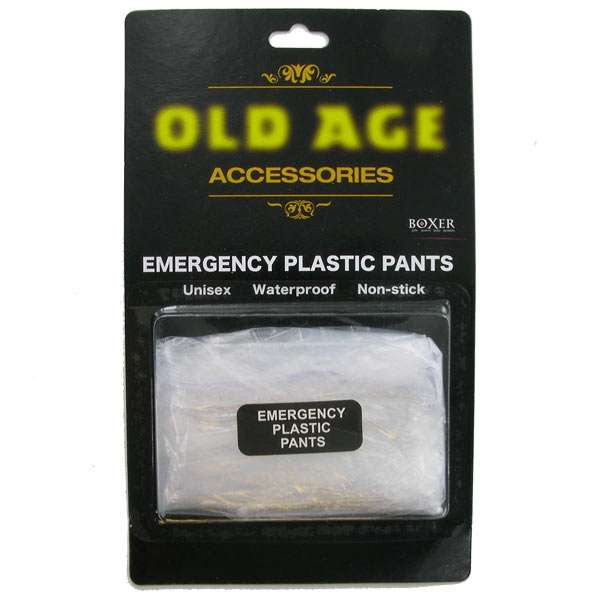 Old Age Emergency Plastic Pants - new