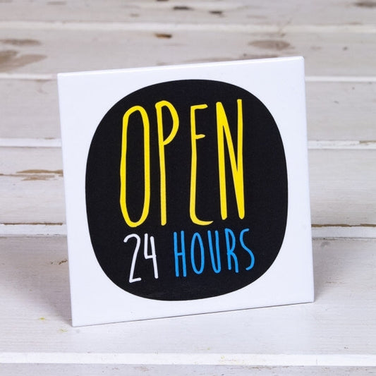 Open 24 Hour - Fridge Magnet - new