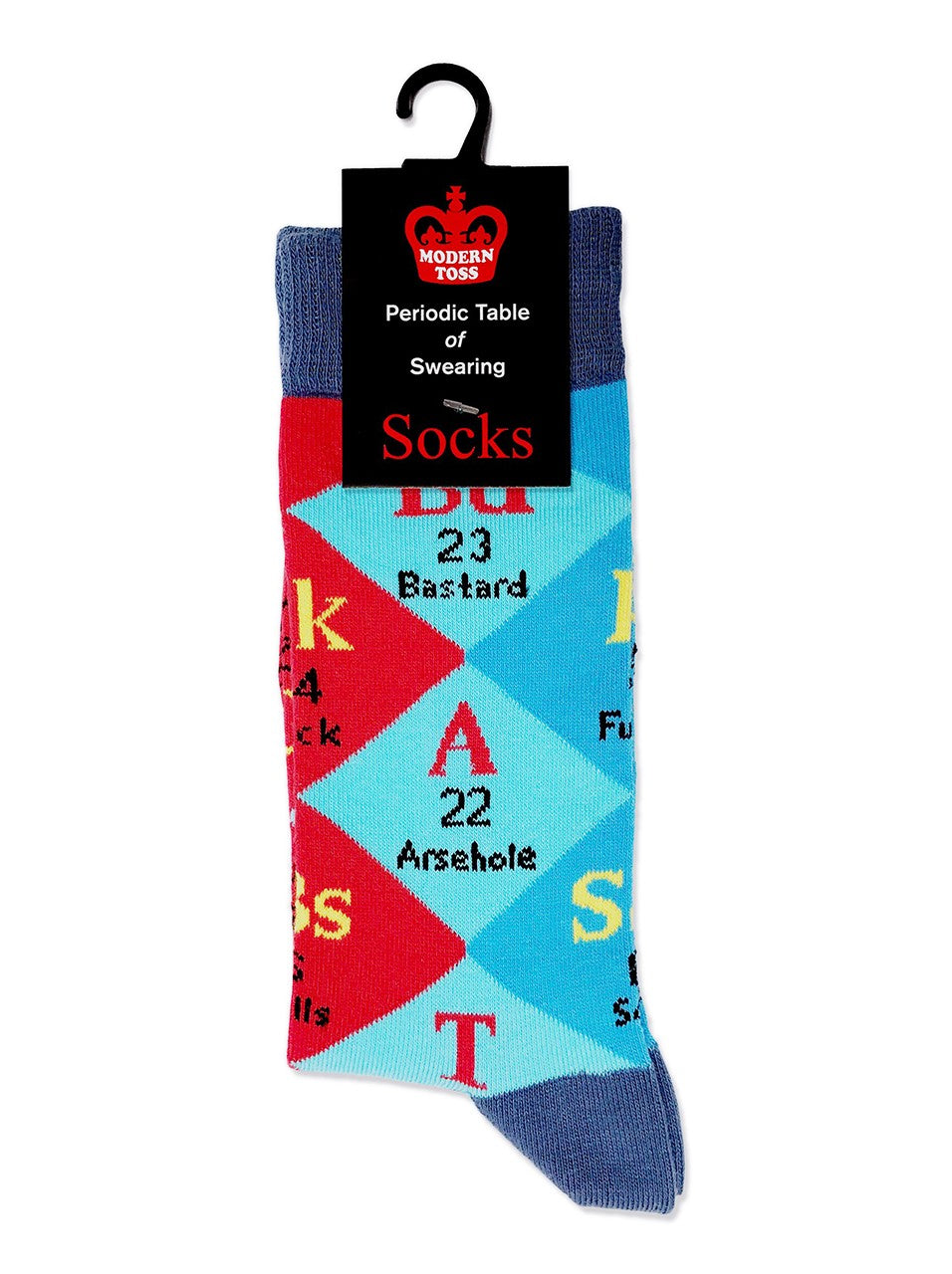 Periodic Table of Swearing Socks - new