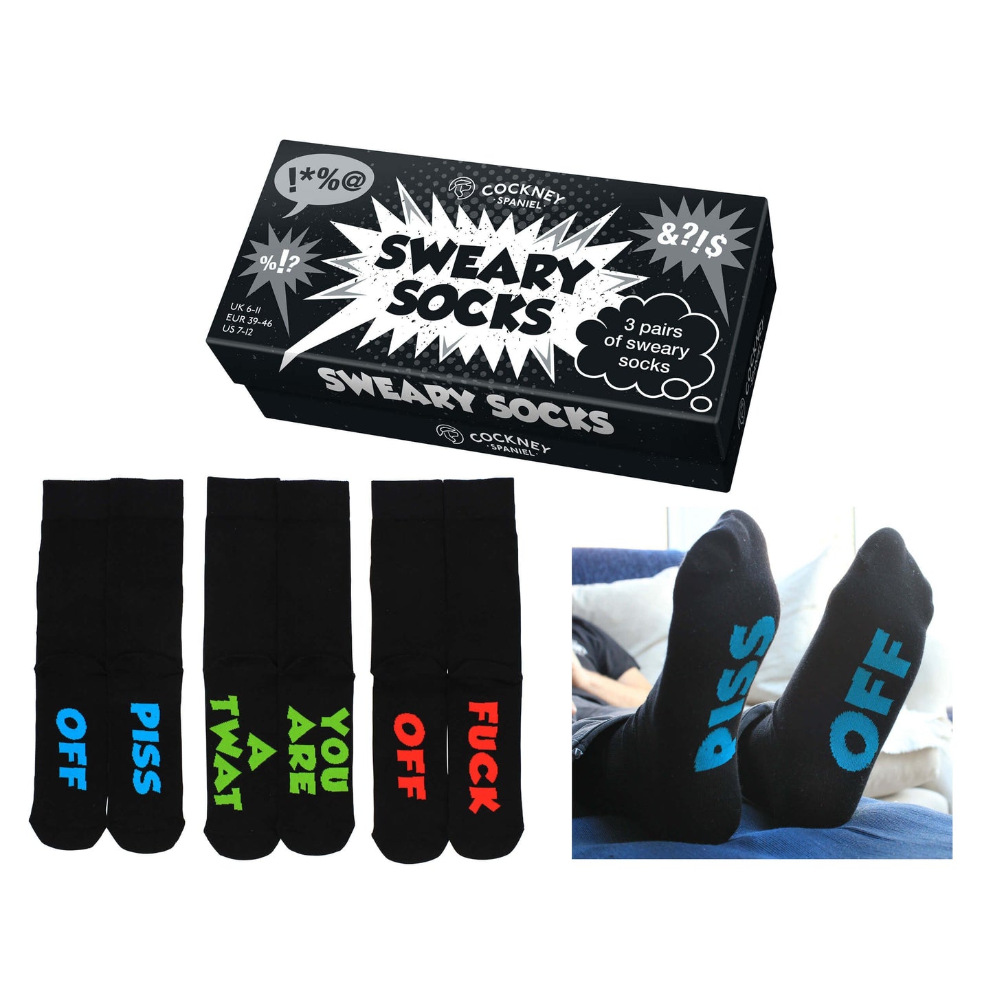 Rude Socks - Sweary Sock Pack - new