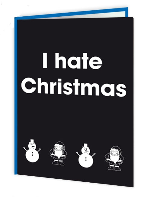 Santa Balls - I Hate Christmas Card - new