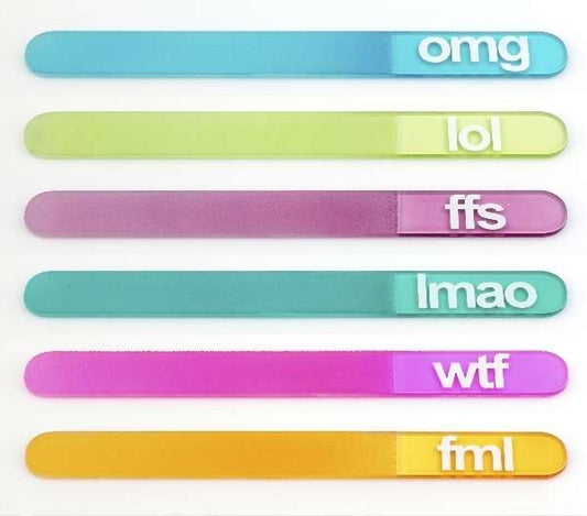 Text Speak Nail Files - new