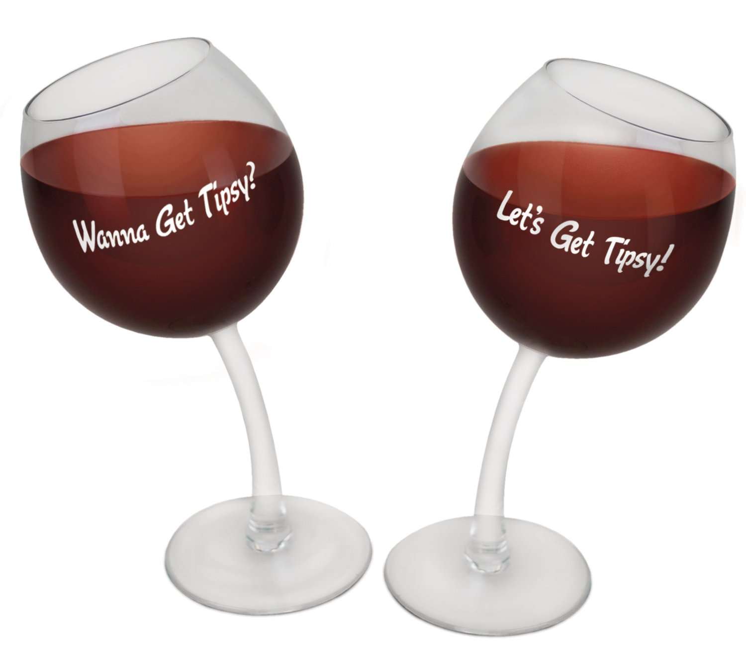 Tipsy Wine Glasses - new