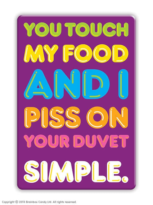 Touch My Food - Fridge Magnet - new