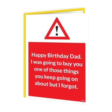 Warning Cards - Dad I Forgot - new