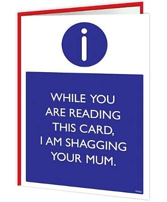 Warning Cards - Shagging Your Mum - new