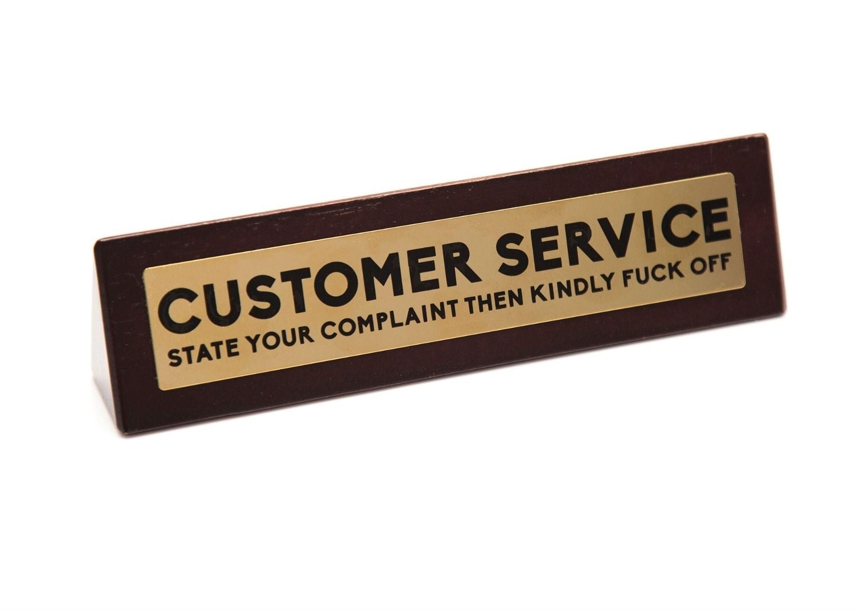 Wooden Desk Sign - Customer Service - new