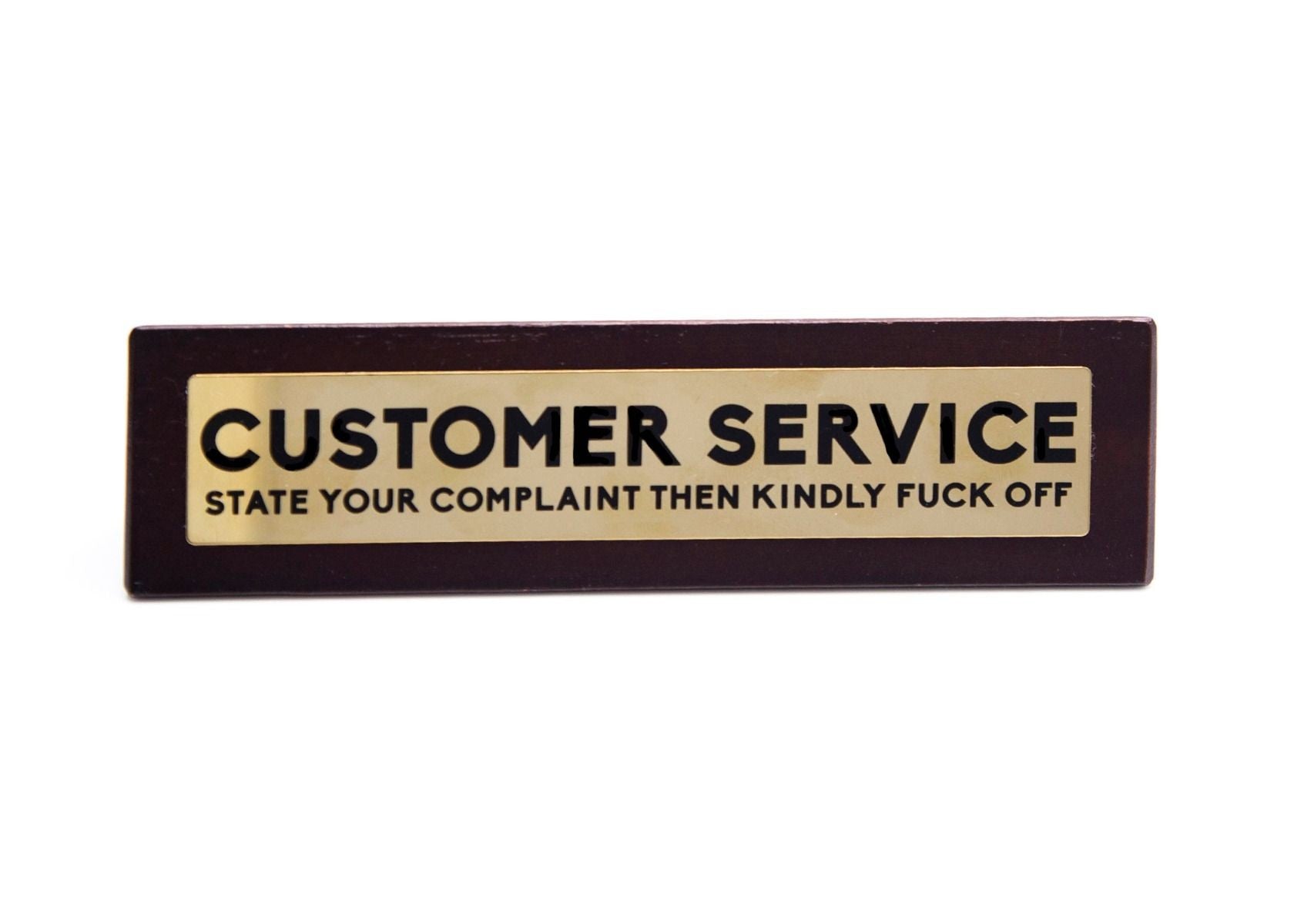 Wooden Desk Sign - Customer Service - new